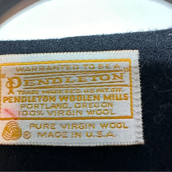 VTG Pendleton 100% Virgin Wool Black Jacket 14 - Picture 5 of 6